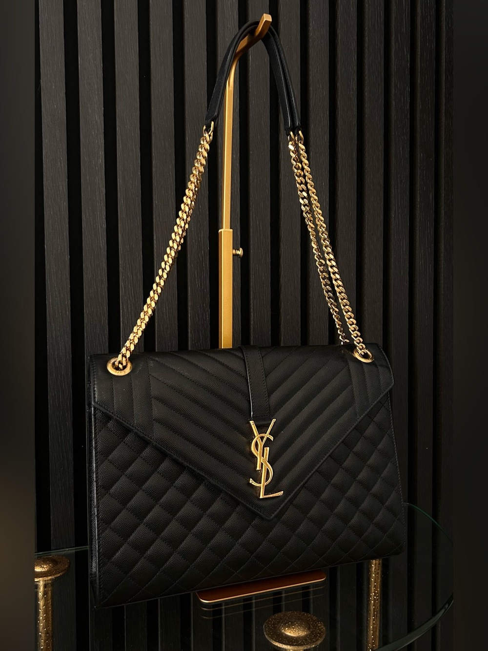 Saint-Laurent Quilted Envelope Large
